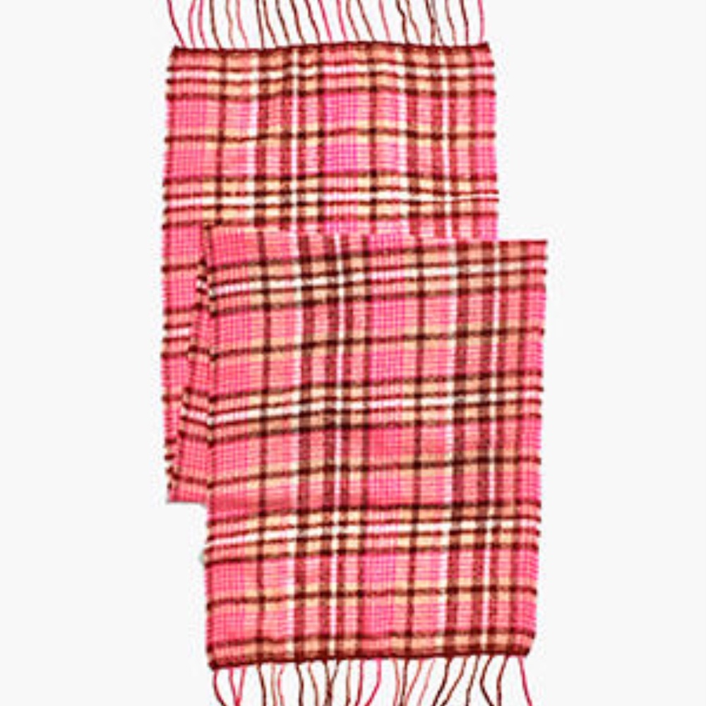 NWT Madewell Azalea plaid Gauzy pink plaid Scarf New Great Gift Idea